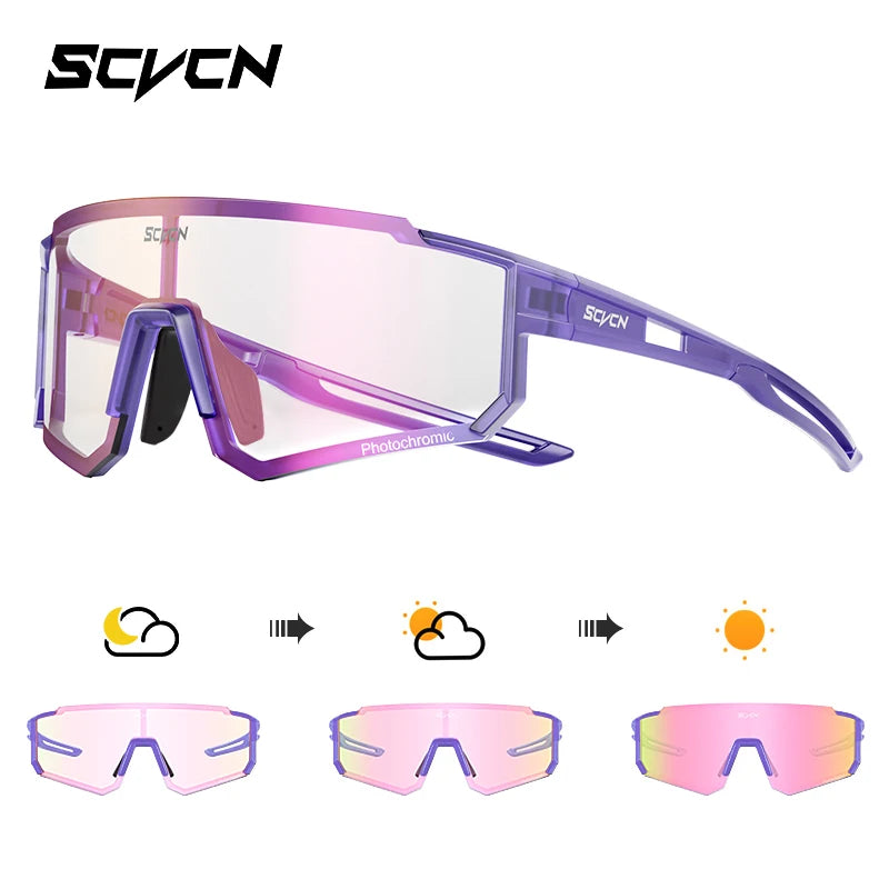 SCVCN nuevas gafas de sol para ciclismo al aire libre, gafas de bicicleta MTB para hombres, deportes, escalada, pesca, ciclismo UV400 para mujeres