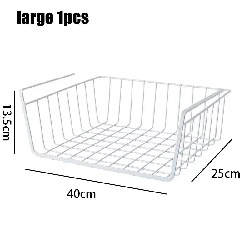 Cesto organizador multiusos con fondo de hierro, cesto de almacenamiento para cocina y baño, estante de almacenamiento