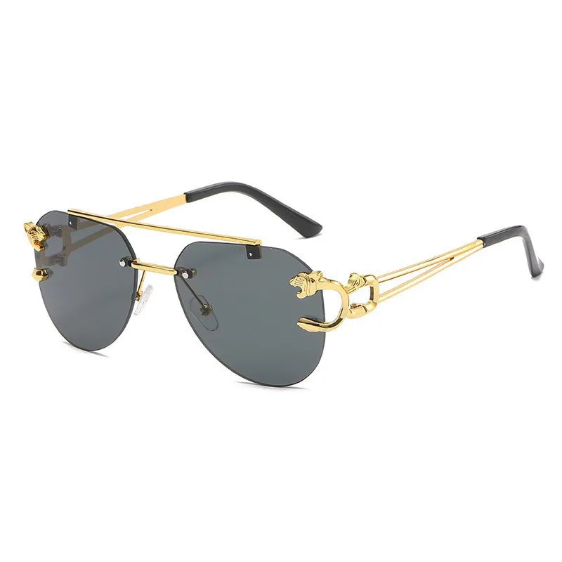 Gafas de sol sin montura para mujer, diseñador de lujo, Vintage Uv400, gafas de sol para hombre, lentes de sol para mujer, gafas de sol para mujer