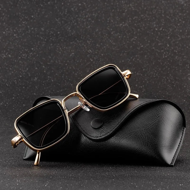 Vintage Steampunk Sunglasses Men 2025 Retro Metal Square Trendy Eyewear Brand Sunglasses Shades for Women Sun Glasses
