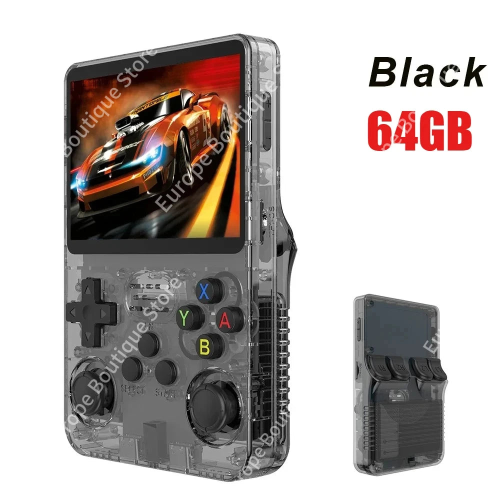 Console de jeu rétro portable 3,5" IPS — 64/128 Go, 20000+ jeux, émulateurs rétro, vente en gros