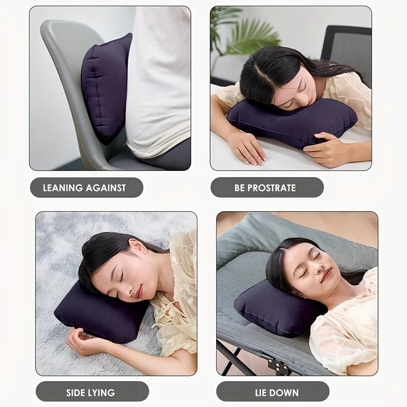Supporte le cou et la taille Oreiller gonflable confortable pour une utilisation en extérieur, adapté aux bureaux, voitures, camping, randonnée et sieste