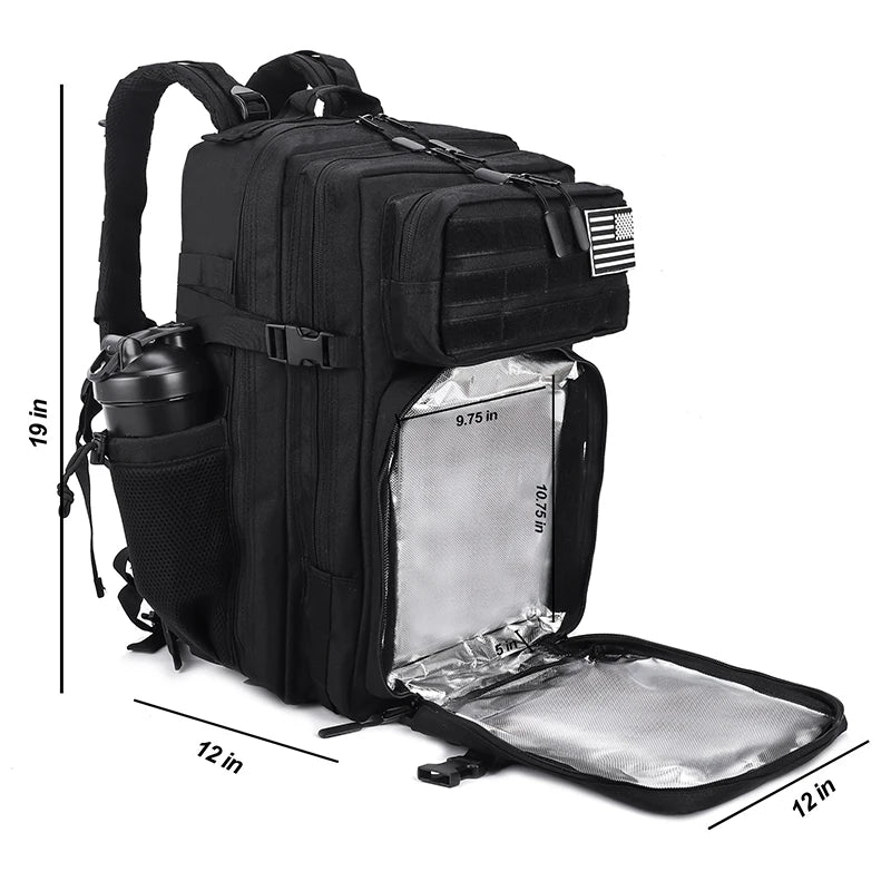 45L repas préparation gestion sac à dos gymnastique tactique étanche isolé déjeuner refroidisseur sac randonnée Camping voyage sac à dos