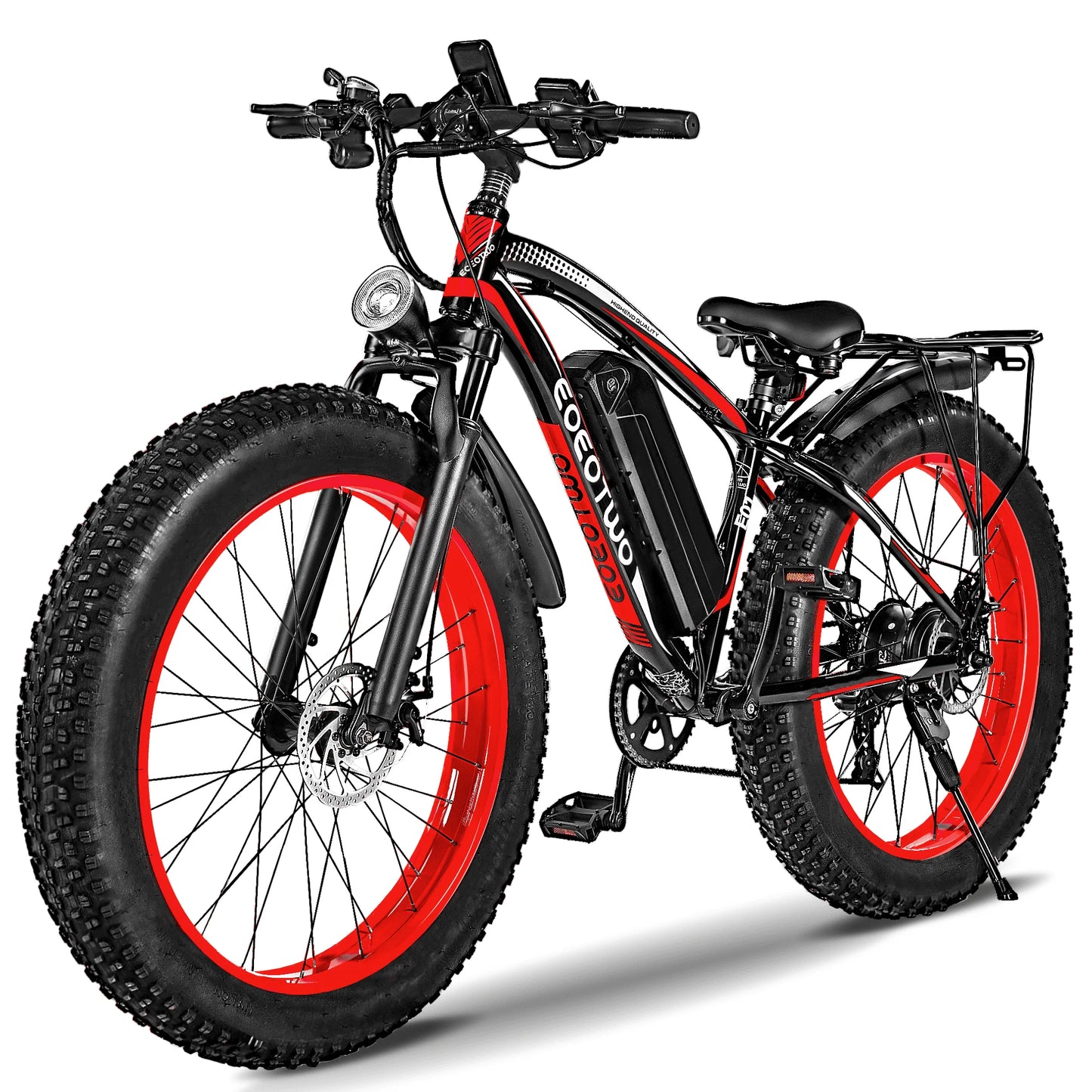 EOEOTWO E01 Adult Electric Bicycle, 1500W Peak Power Motor, 26 Inch Fat Tires, 34MPH Max Speed, 60 Miles Range, UL2849 Certified, Mountain Bike
