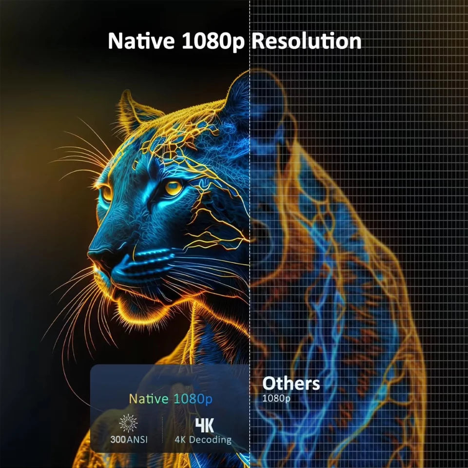 Proyector inteligente para exteriores HY300 8K Android 11 Doble Wifi6 290ANSI Allwinner H726 BT5.4 1080P 1280*720P Proyector de cine en casa para exteriores