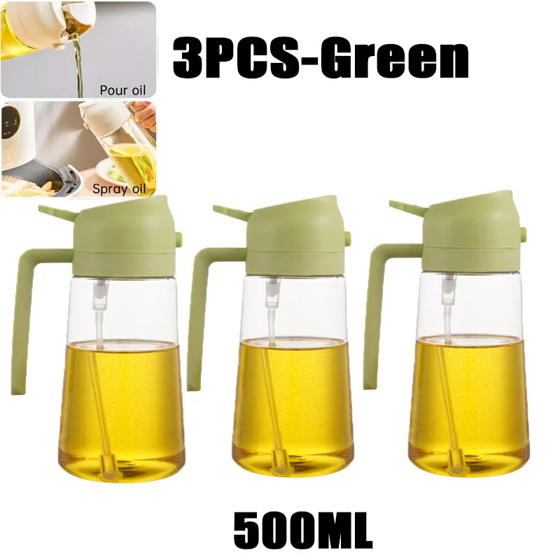 Bouteille de pulvérisation d'huile d'olive pour barbecue, pulvérisateur d'huile d'olive en plastique, bouteille vide, bouteille de vinaigre ou brosse à huile, 200/300/500ml