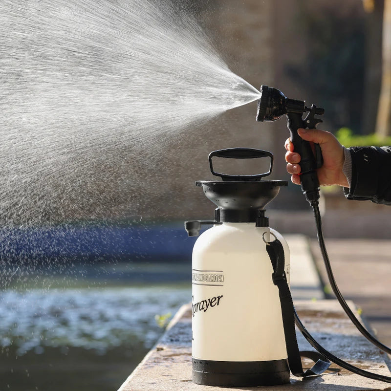 Douche de Camping manuelle extérieure, pompe de douche multifonctionnelle 3/5/8L pour bain d'animaux de compagnie, lavage de voiture, outil de douche Portable avec tuyau de 3m 1 pièce