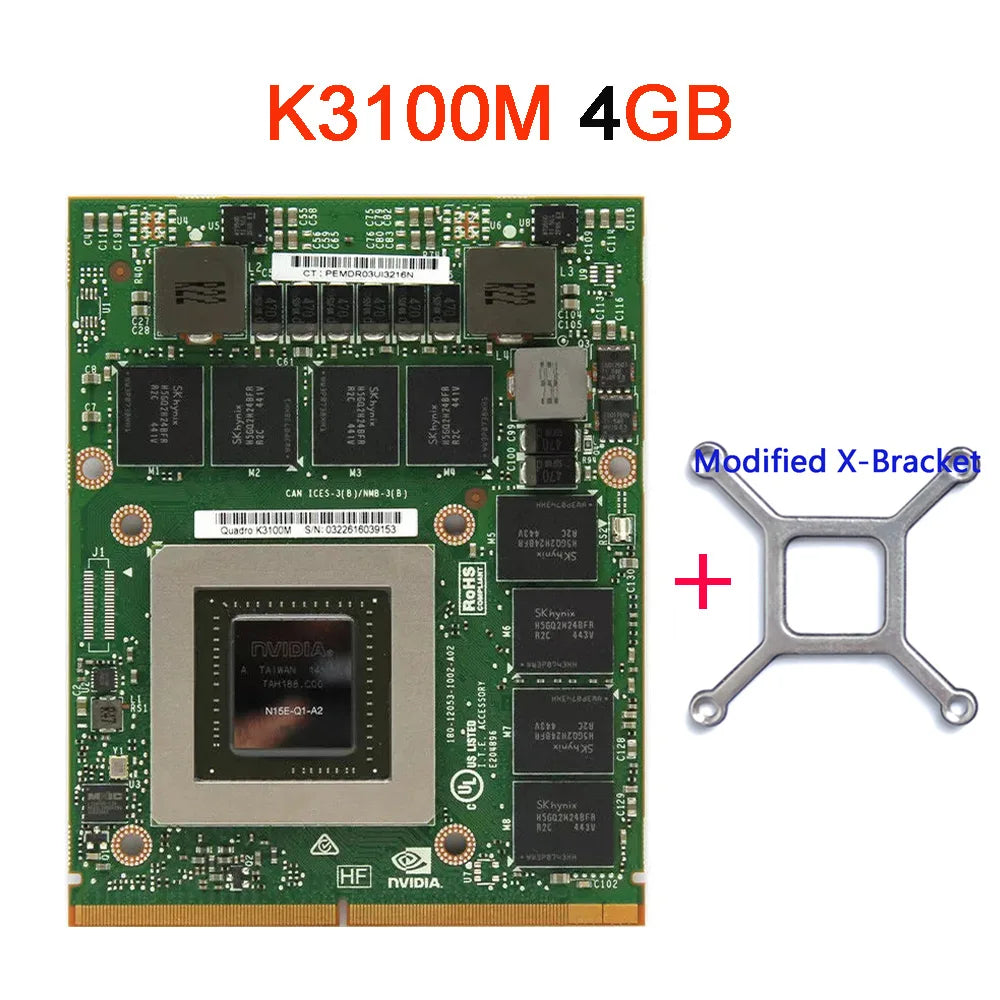 Carte vidéo Quadro K610M K1000M K1100M K2000M K2100M K3000M K3100M K4000M K4100M K5000M K5100M pour iMac A1311 A1312 2010 2011