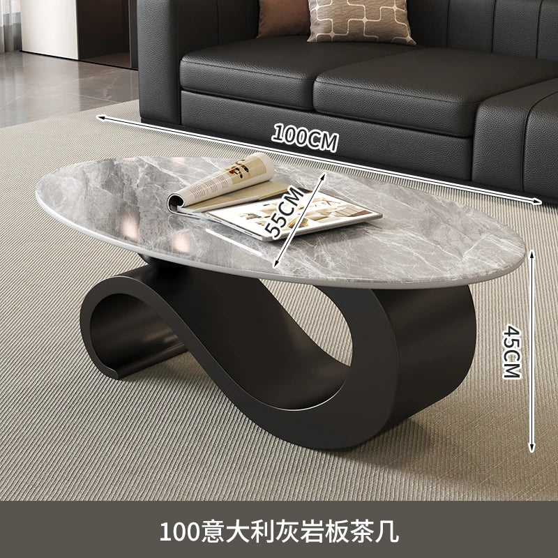 Table basse rétro milieu du siècle ovale — nordique, esthétique, classique, salon, meubles maison