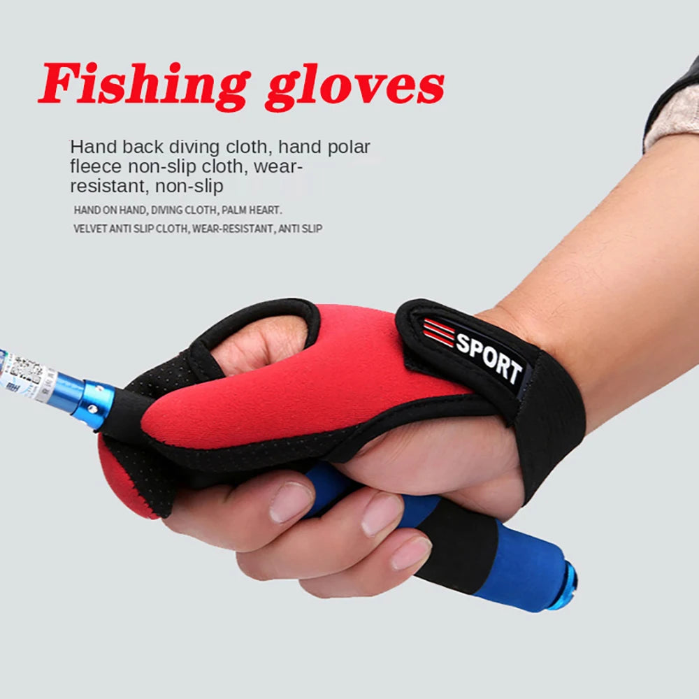 Gants de pêche 2 doigts protecteur respirant anti-dérapant Anti-coupure gants de pêche carpe matériel de pêche en plein air accessoires fournitures