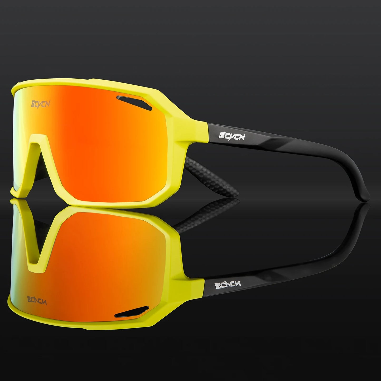 SCVCN Gafas de sol de ciclismo para hombre y mujer, MTB, bicicleta de carretera, gafas de conducción, deportes al aire libre, gafas de correr UV400, gafas de senderismo