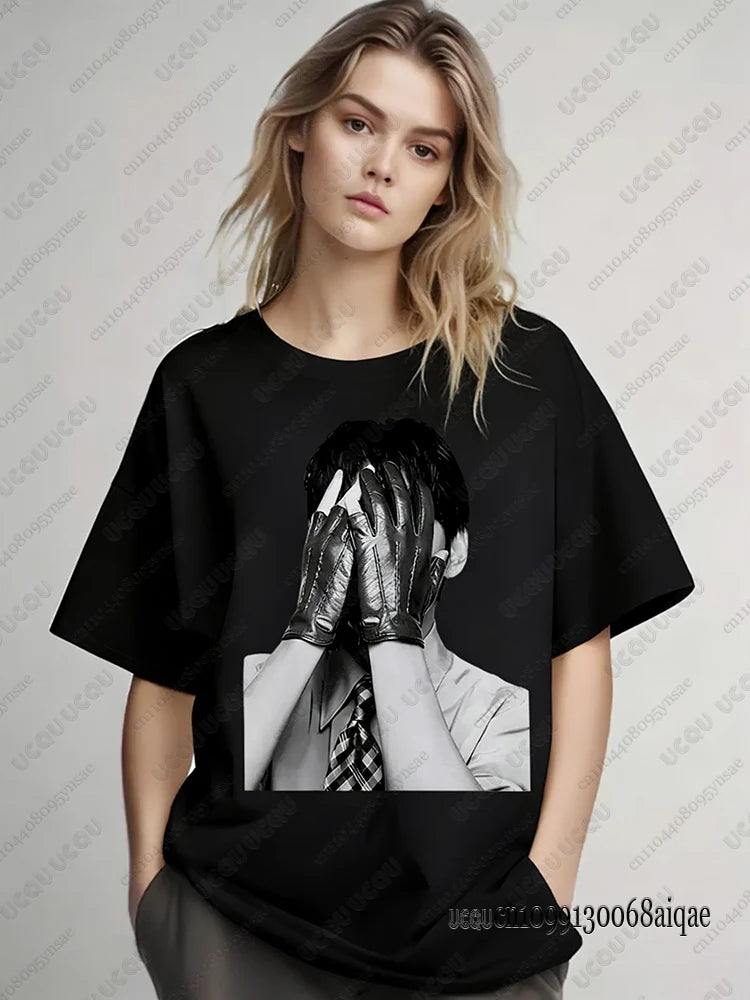 T-Shirt Imprimé Chanteur Pop Femme — Concert Tournée 2026, Fan, Style Y2K, Boy Band