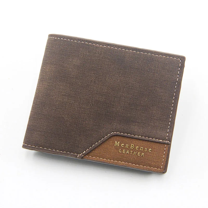 Portefeuilles Courts pour Hommes, Porte-Monnaie Fin Classique, Porte-Photo, Petit Portefeuille Masculin, Porte-Cartes de Qualité, Portefeuilles en Cuir Givré pour Hommes