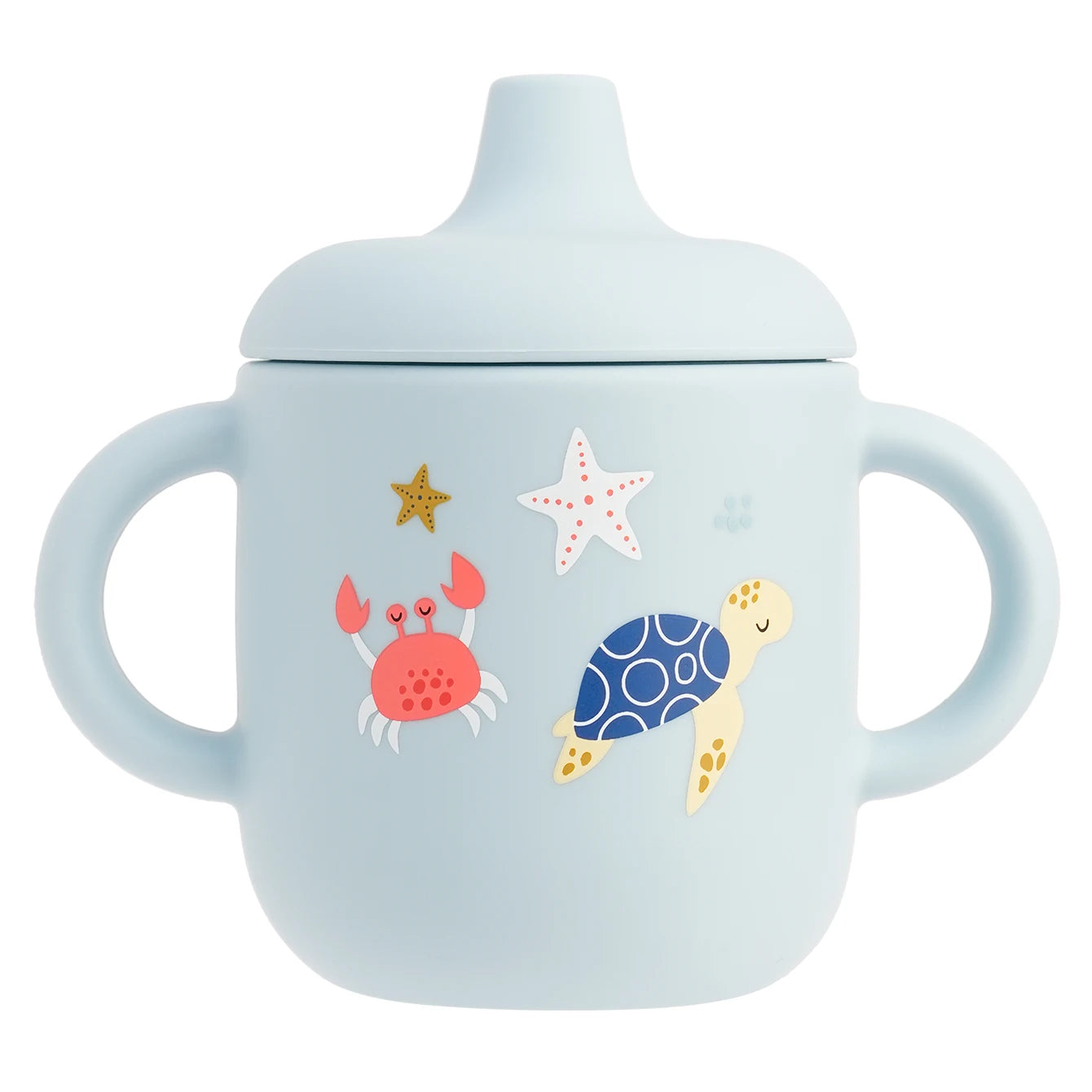 1 pieza taza de alimentación de silicona de dibujos animados para bebé, sin BPA, a prueba de fugas, taza de entrenamiento con mango, para viajes, apta para lavavajillas, artículos para bebé