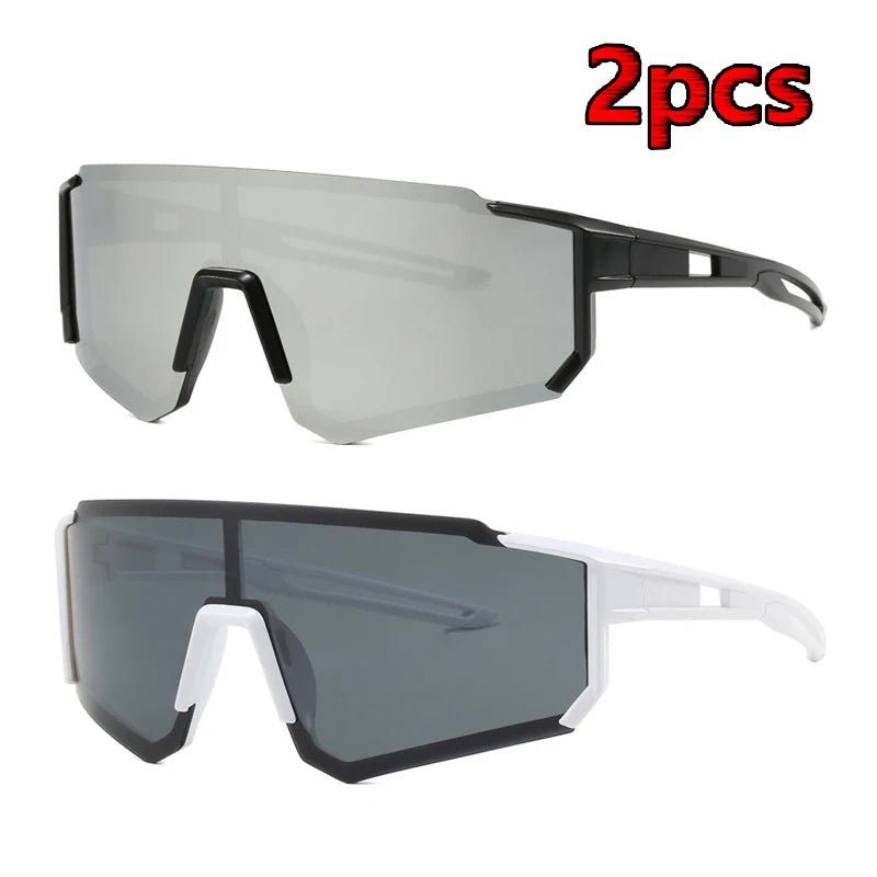 1/2 piezas gafas de sol de ciclismo para mujer UV400, protector antisarena para ojos, gafas de sol deportivas al aire libre, gafas de protección antirradiación, lentes