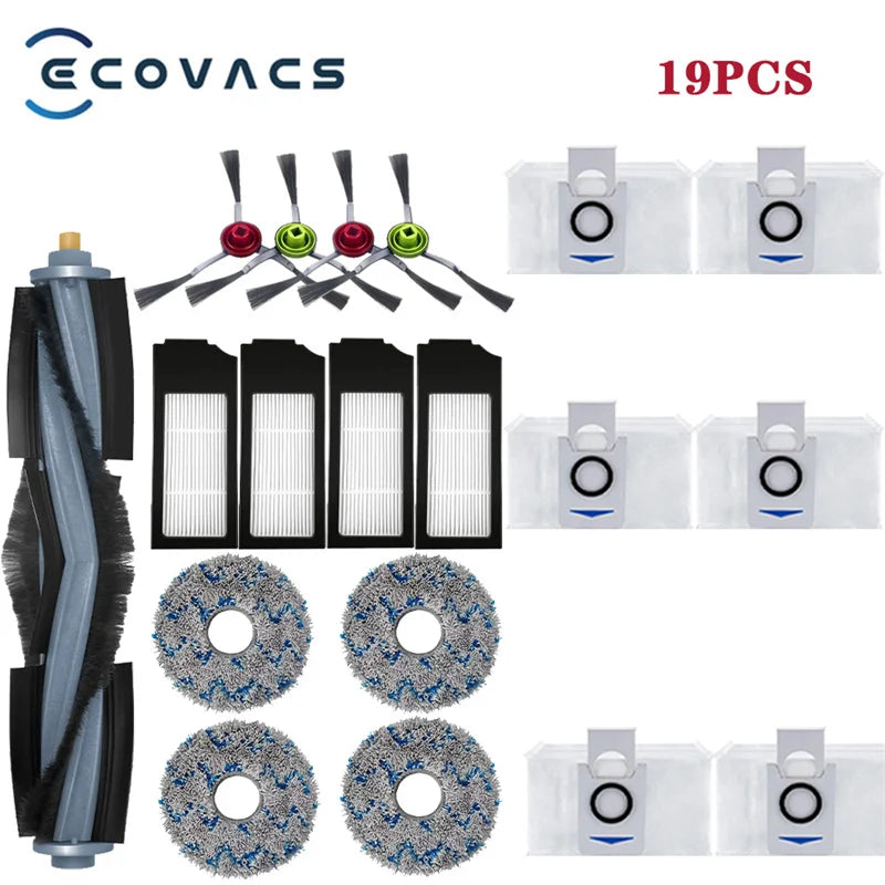 Ecovacs Deebot X1/T10 OMNI/TORBO Accessories Robot Vacuum Cleaner Parts Mop Dust Bag Hepa Filter Side Main Brush Dustbin