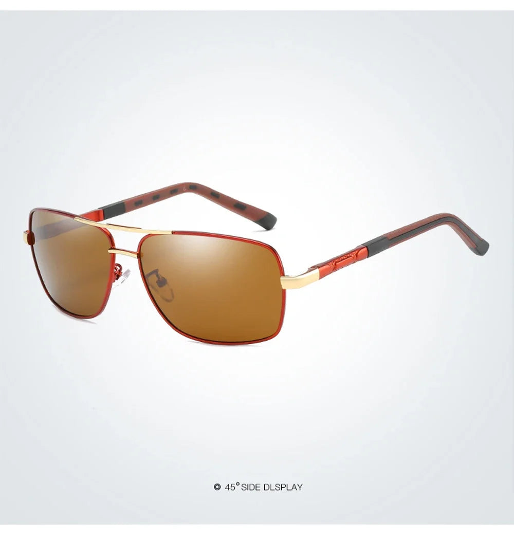 Lunettes de Soleil Femme Polarisées Dégradé — Lentille Carrée, Rétro, Conduite