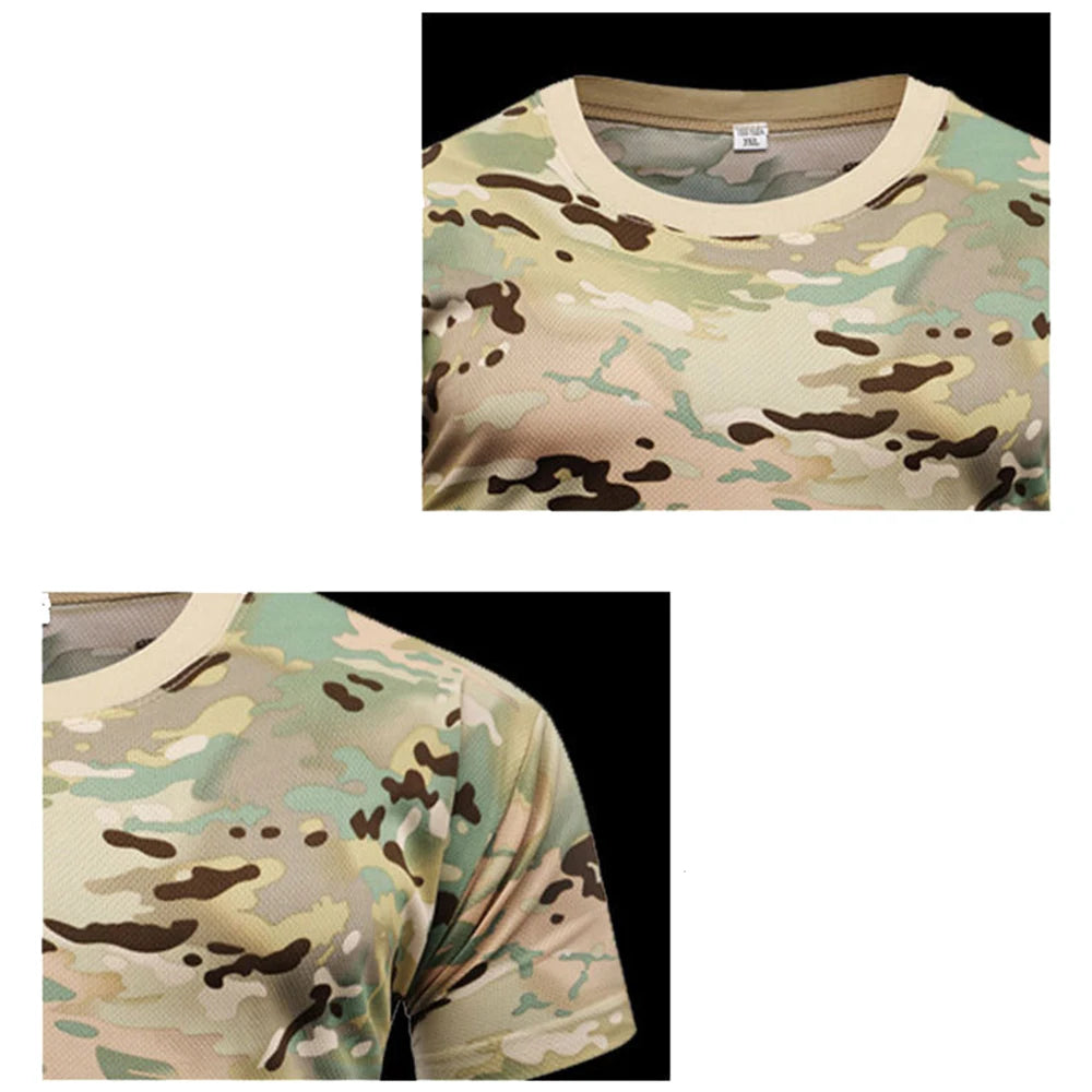 CamSolomon-T-shirt à manches courtes et col rond 3D pour hommes, vêtements de plein air, t-shirts de sport décontractés, mode de rue, été
