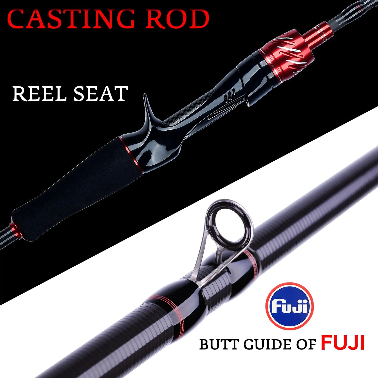 BIUTIFU-Leurre de pêche en carbone Spinning, Mini Rock Fishing, Fuji Baitcasting, Phishger Fast 5-42g, 1.8 m, 2.1 m, 2.4 m, 2.7 m, 3.0m, Le plus récent