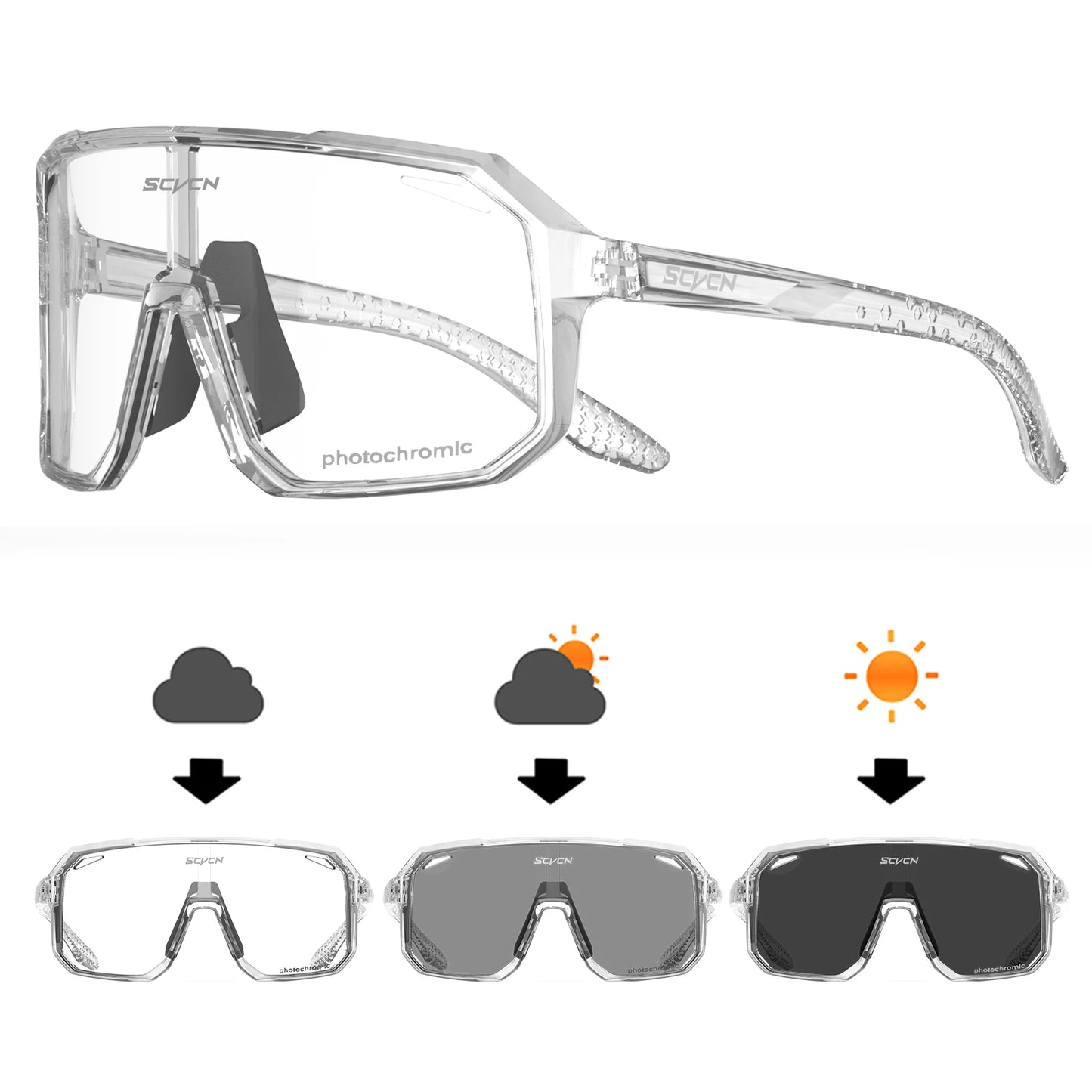 SCVCN-Gafas de sol de ciclismo para hombres y mujeres, gafas de bicicleta, UV400, deportes al aire libre, MTB, equitación, senderismo, nuevo