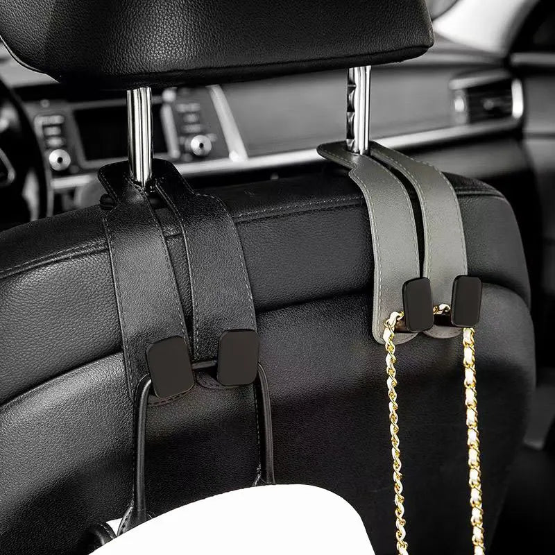 Ganchos para reposacabezas de coche, colgador para bolsos, organizador de respaldo de asiento, clips de sujeción automática, ganchos para coche St