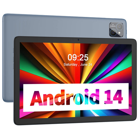 Tablette Android 14 10 pouces — Octa-Core, 5G WiFi6, 128 Go, 8000 mAh, écran HD IPS, double caméra, Bluetooth
