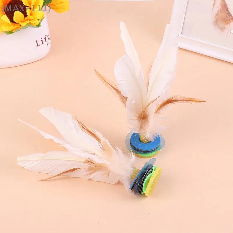 Volant Jianzi Plumes d’Oie Blanches — Jeu de Pied Sport Extérieur Adultes Enfants