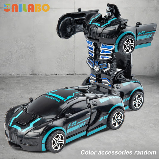 Transformable Robot Sports Car Toys, Battery-Free, Educational Gift for Kids, Colorful Vehicle Model for Play Learning