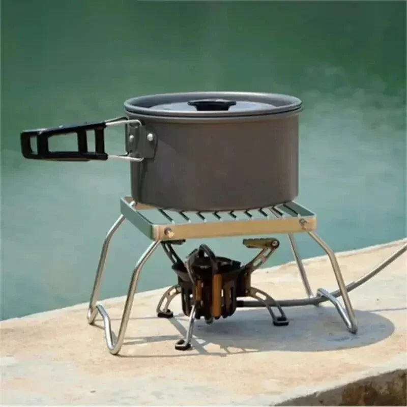 Support de poêle d'extérieur en acier inoxydable, Mini support de Barbecue pliable et Portable pour Camping, support de Pot, support de plateau de cuisson