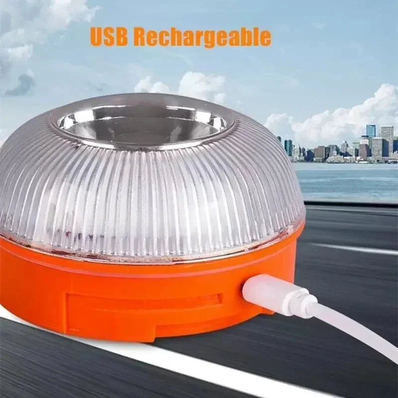 Baliza de emergencia para coche, 2 modos de iluminación, versión con batería, estroboscopio de inducción, luz de advertencia intermitente