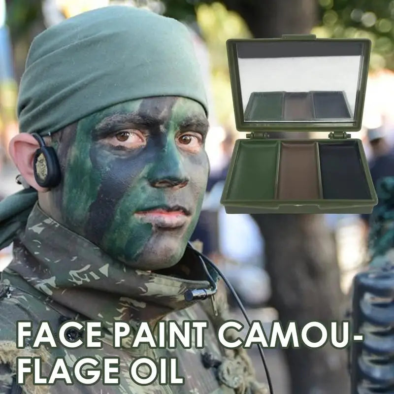 3 couleurs armée Fans CS tir visage peinture Camouflage huile hommes femmes en plein air militaire formation chasse tactique Football équipement