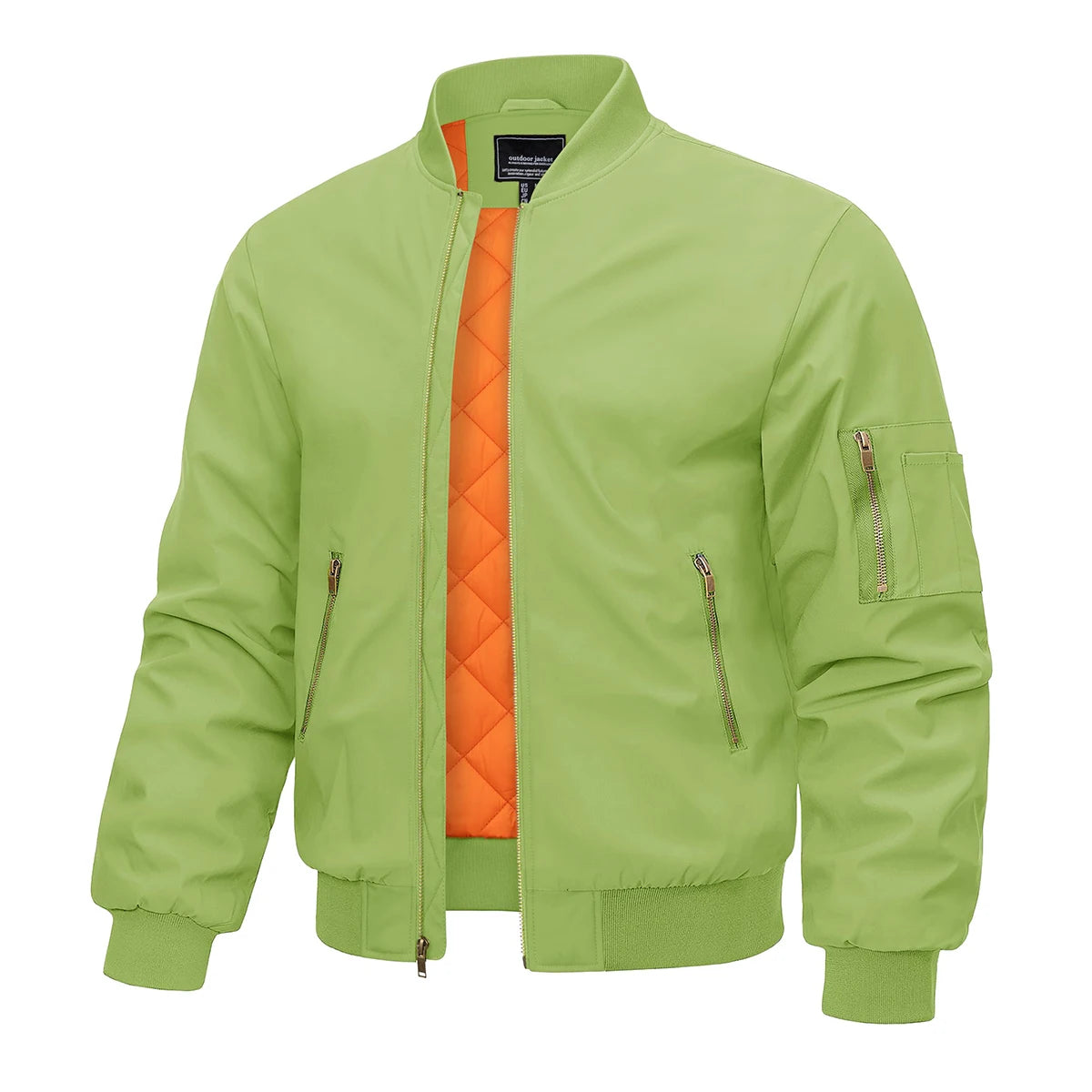 MAGCOMSEN Bomber jacket men's warm zip winter padded casual coat baseball windproof pilot varsity jackets