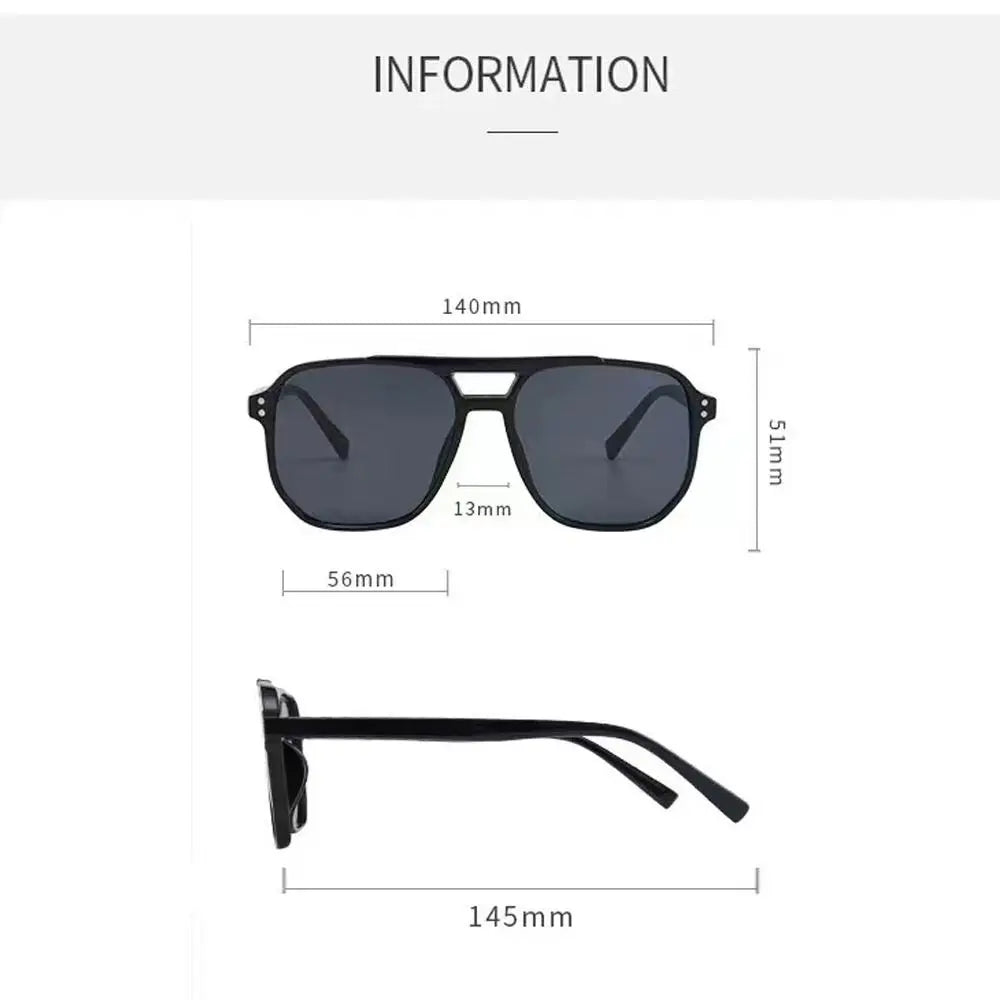 UV-protective Punk Square Sunglasses, Eye Protection for the Beach, Black Sunglasses, Travel Accessories, Retro Sunglasses for Women and Men