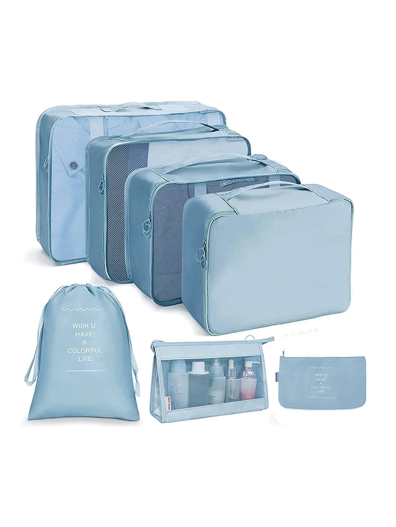 7/8/9/10 pièces ensemble organisateur de voyage sacs de rangement valise emballage Cubes ensemble étuis Portable bagages vêtements chaussure bien rangé pochette pliante