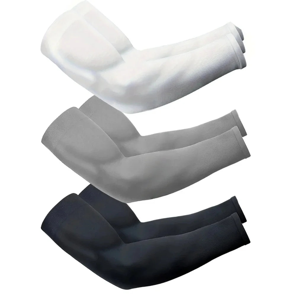 3 paires de manchons de protection solaire UV pour les bras – Protection respirante, utilisables pour la conduite, les sports, la randonnée et les activités estivales en plein air
