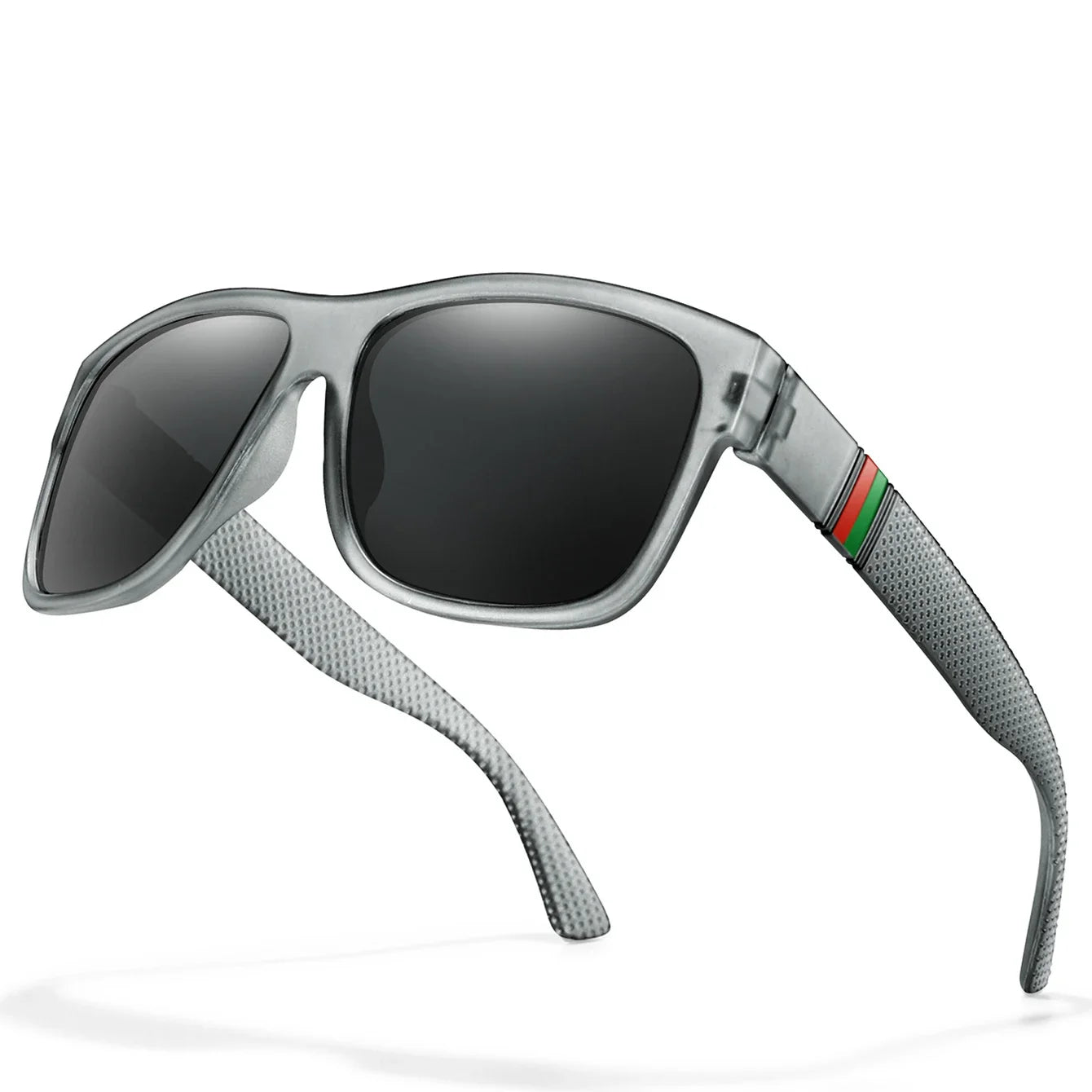 Gafas de sol polarizadas cuadradas clásicas para hombre, para pesca, conducción al aire libre, ciclismo, carrera, vintage, montura grande, UV400