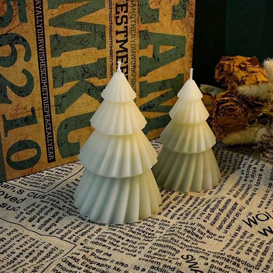 Christmas Tree Silicone Mold, DIY Gypsum Cement Christmas Tree Shape, Silicone Resin