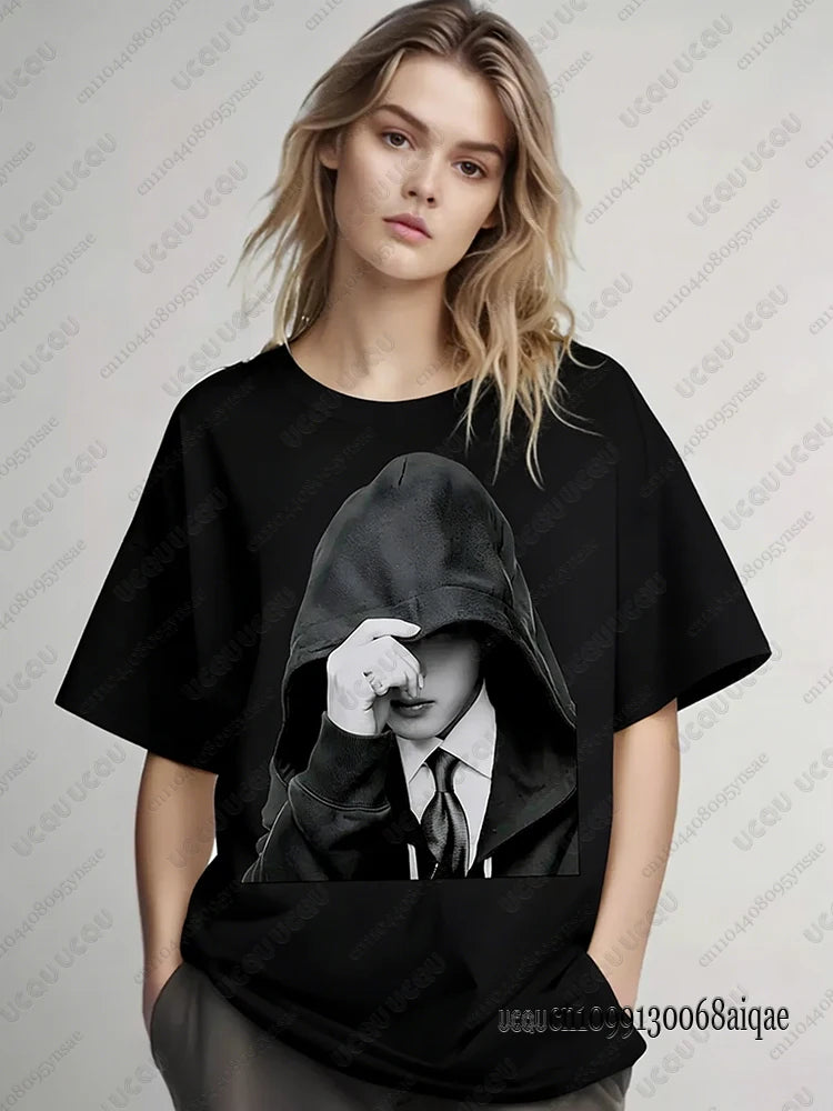 T-Shirt Imprimé Chanteur Pop Femme — Concert Tournée 2026, Fan, Style Y2K, Boy Band