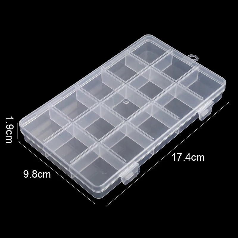 Conteneur de Rangement Transparent — Boite Bijoux, Boucles d’Oreilles & Perles