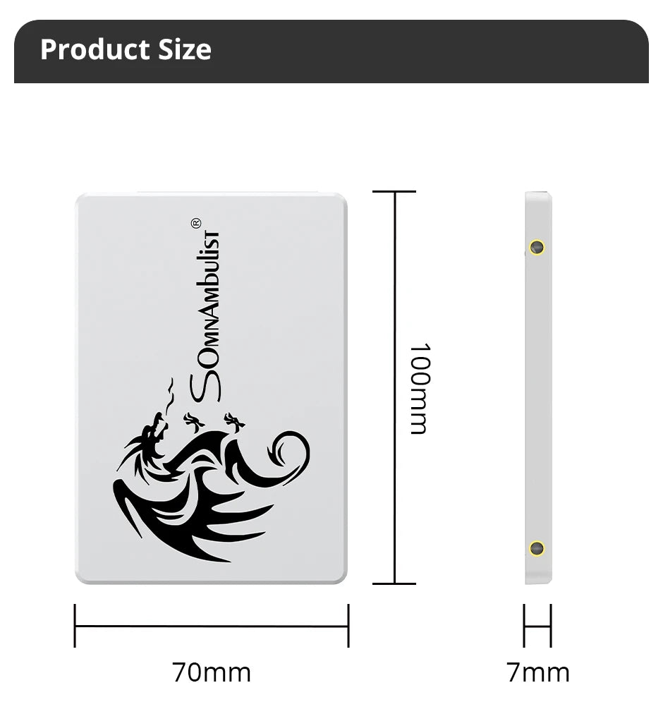 SomnAmbulist SSD 2.5 64GB 128GB 256GB 512GB pour ordinateur portable de bureau disque SSD Sata3 120GB 240GB 480GB