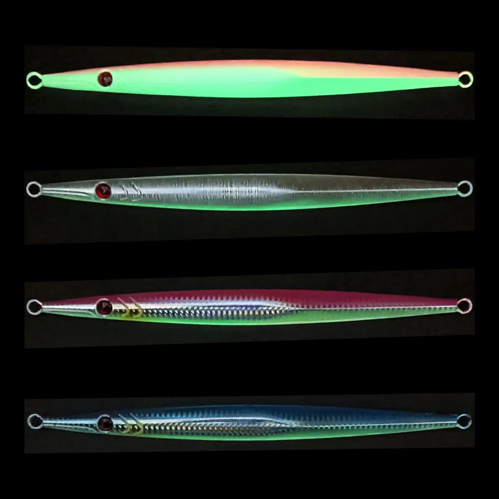 1PC Leurre de pêche à la jigging en métal, appât dur à descente rapide, 60/80/100/200/250/300G, lancer en eau salée, rivage, pour thon, bar