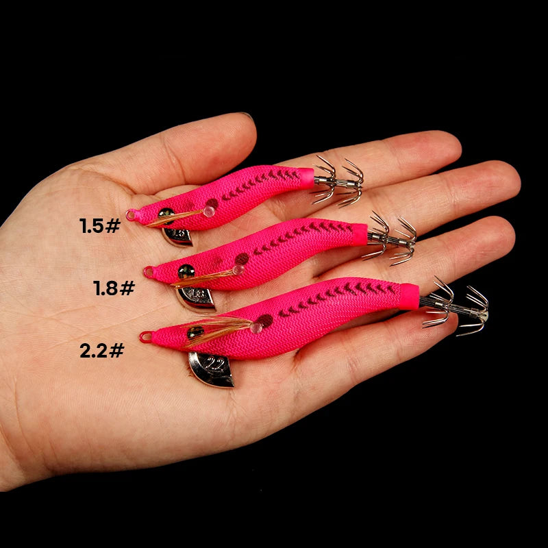 LETOYO Mini Leurre de Calmar — Tailles 1.5# 1.8# 2.2# Appat Squid