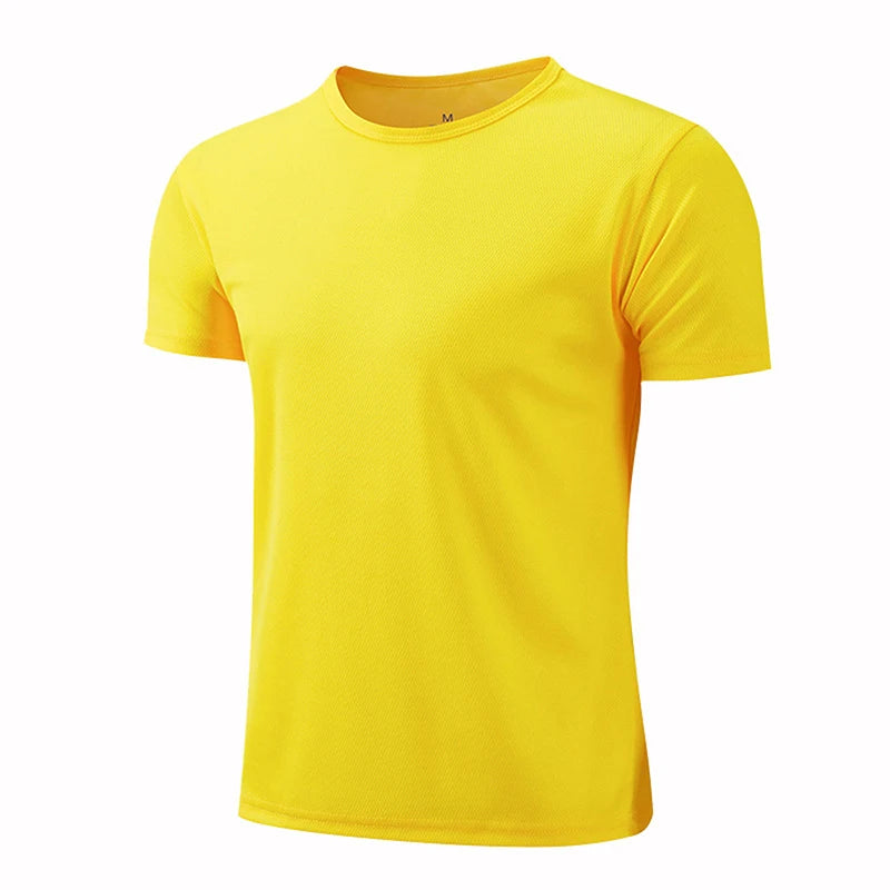 Camisetas de deporte de manga corta de secado rápido para hombre y mujer, camisetas de gimnasia, fitness, entrenamiento, correr, camisetas deportivas transpirables para adolescentes