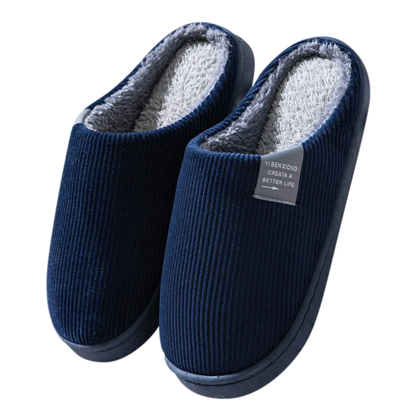 Pantoufles de Maison en Peluche Thermiques — Fond Épais, Antidérapantes, Intérieur Hiver, Unisexe