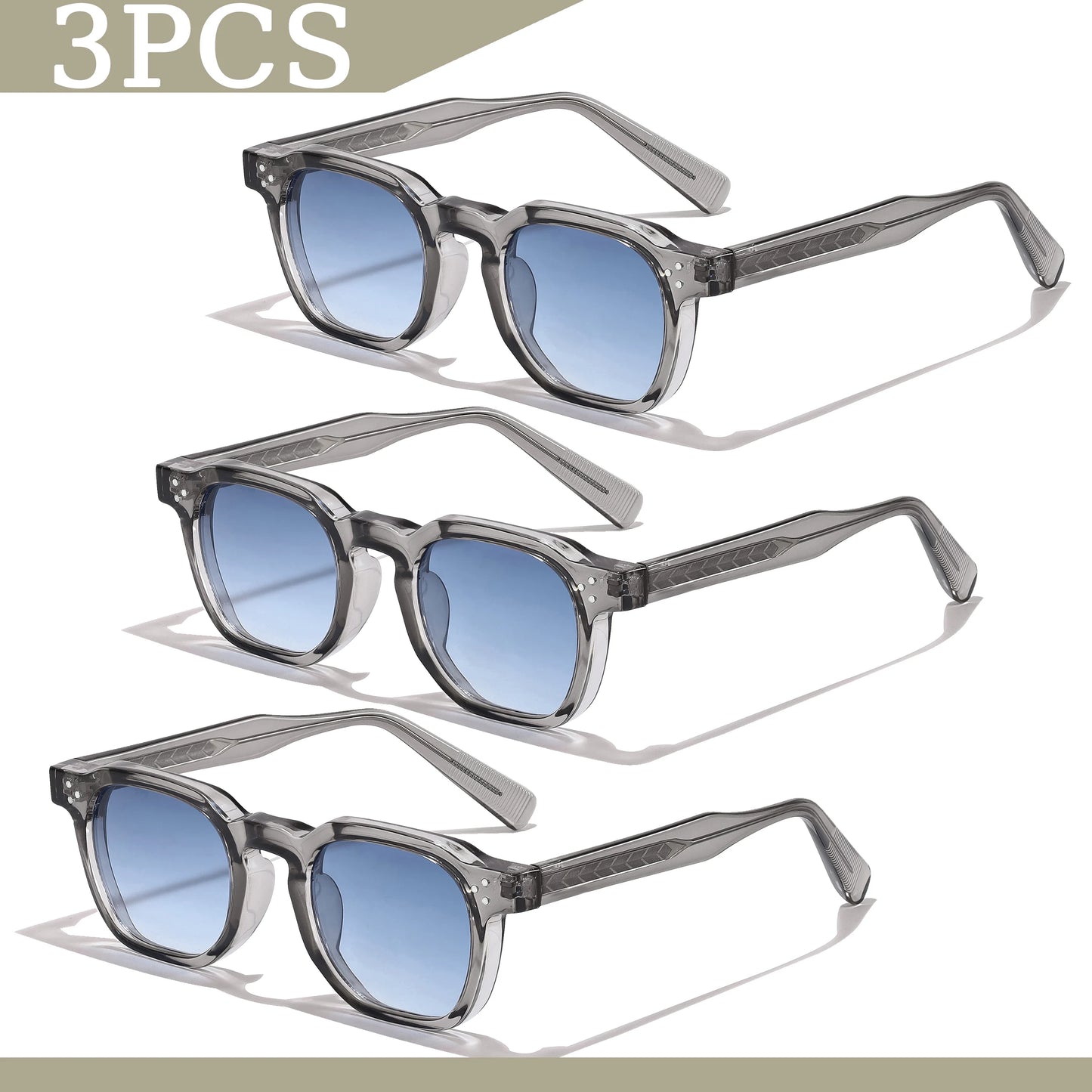 1/2/3 pièces en gros nouveau carré rétro lunettes De Soleil hommes mode Punk lunettes De Soleil femmes lunettes De Voyage Lunette De Soleil Femme UV400