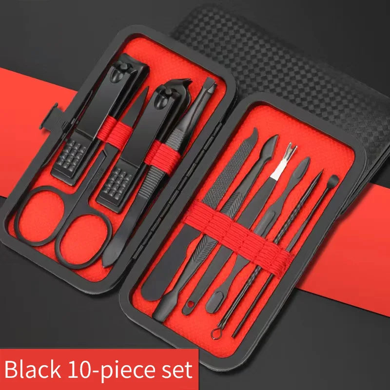 Manicure pedicure beauty tool kit, nail clippers, toenail clippers, ear peel knife, T