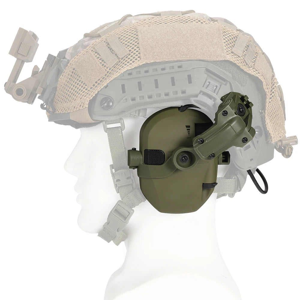 Casque de tir tactique pour l'extérieur, protection auditive électronique, réduction active du bruit, casque de chasse
