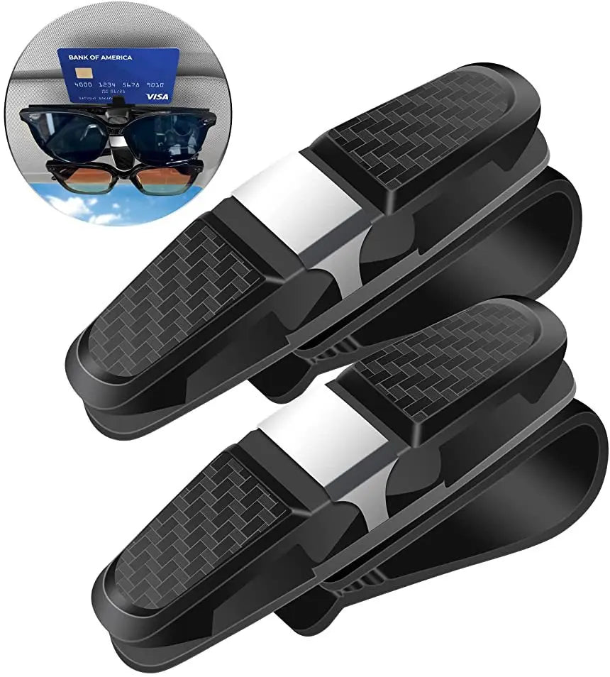 Étui à lunettes de voiture universel, pare-soleil de voiture, porte-lunettes, Clip pour carte, porte-billet, accessoires d'intérieur automobile