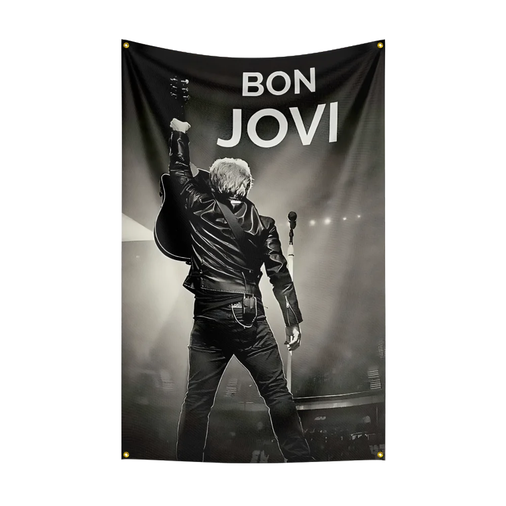 Bandera impresa digitalmente en poliéster, grupo de Rock pesado b-bons-joviss, 3x5 pies, para dormitorio, arte de pared, tapiz de puerta exterior, decoración