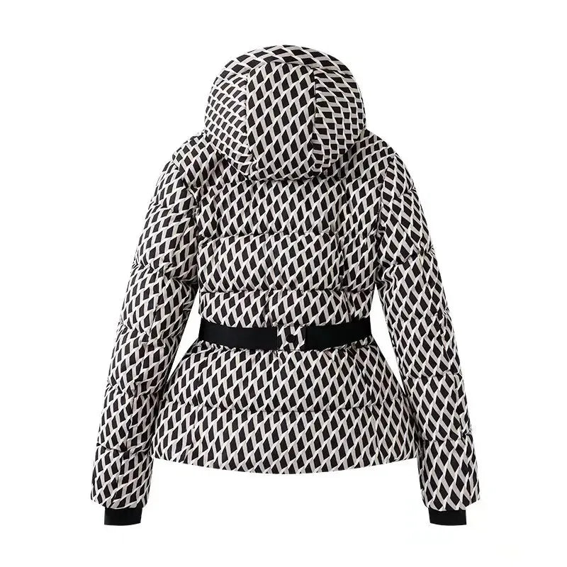 Doudoune longue impérméable pour femme — hiver 2025, manteau ample à capuche (v2)